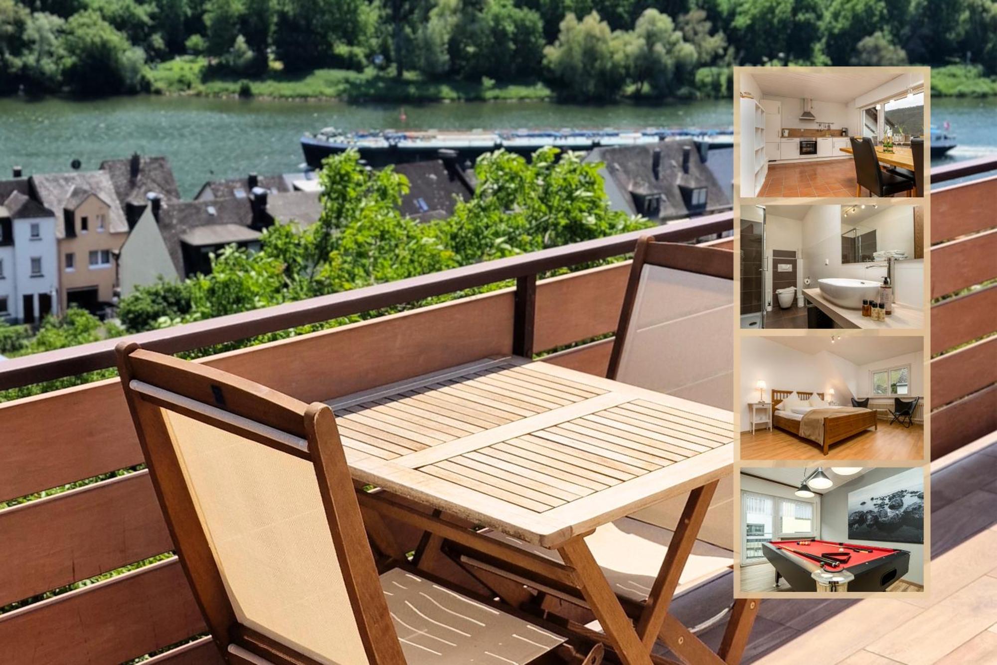 Riesling Appartement For 2 - 4 People - Billiards - Balcony With Mosel View - Parking - Wine Barrel Bar - Fully Equipped Kitchen - Netflix - Waiputv - 3 Km From Cochem Klotten Zewnętrze zdjęcie